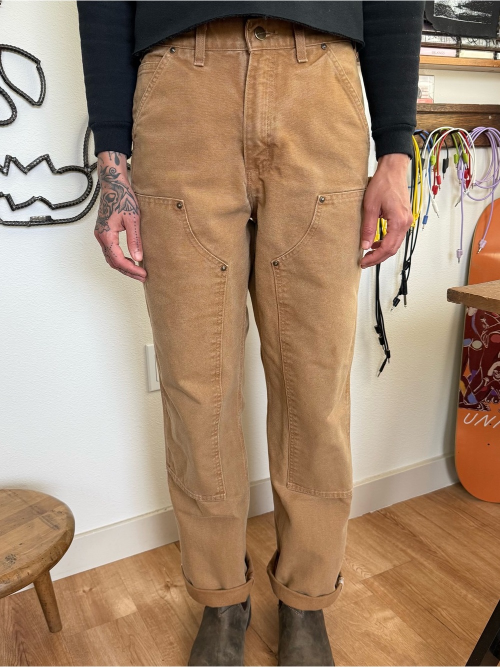 Carhartt Double Knee Brown Workwear Carpenter Pants ~ Size 27 x 32